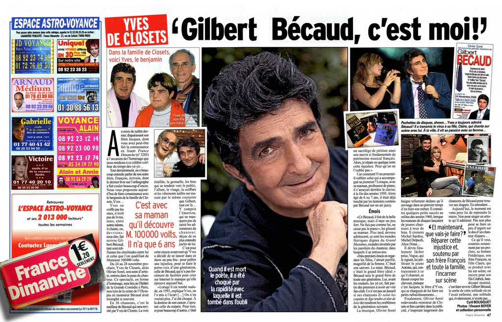 Article France Dimanche sur Olivier Sorel