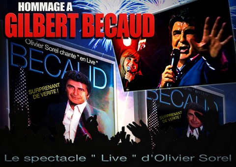 Affiche Olivier Sorel Chante Gilbert Bécaud