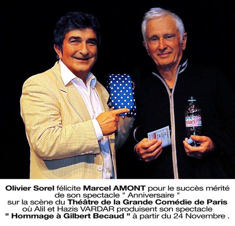 Olivier Sorel et Marcel Amont au Théâtre de la Grande Comédie de Paris